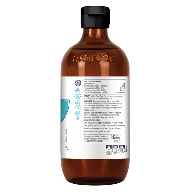 Melrose Fish Oil + Vitamin D Brain & Bone 500mL