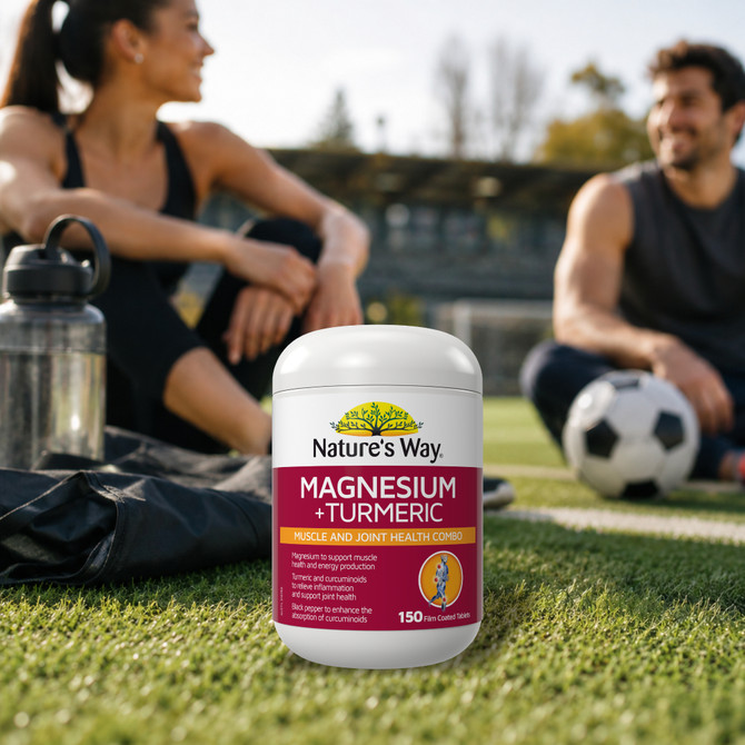 Nature's Way Magnesium + Turmeric 150 Tablets