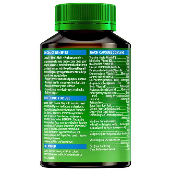 Cenovis Men's Multi + Performance 50 Capsules