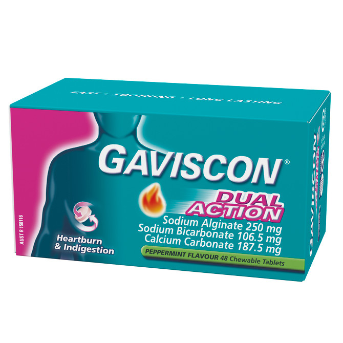 Gaviscon Dual Action Peppermint 48 Pack