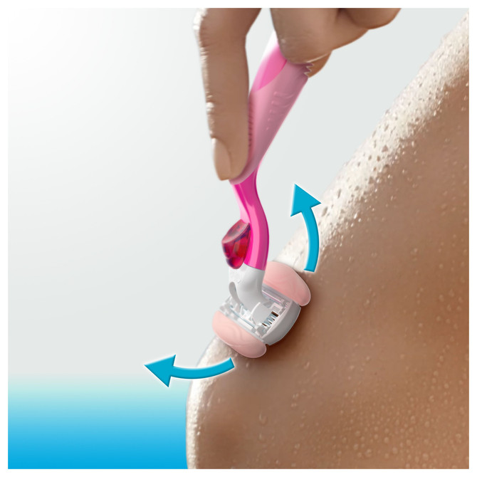 Gillette Venus ComfortGlide Disposable Razors for Women, 2 Count, White Tea Scented Moisture Bars for a Smooth Shave