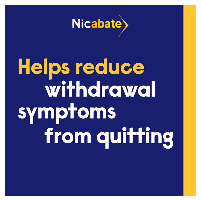 Nicabate Gum Stop Smoking Nicotine 4mg Extra Strength Extra Fresh Mint Coated Chewing Gum 30 Pack