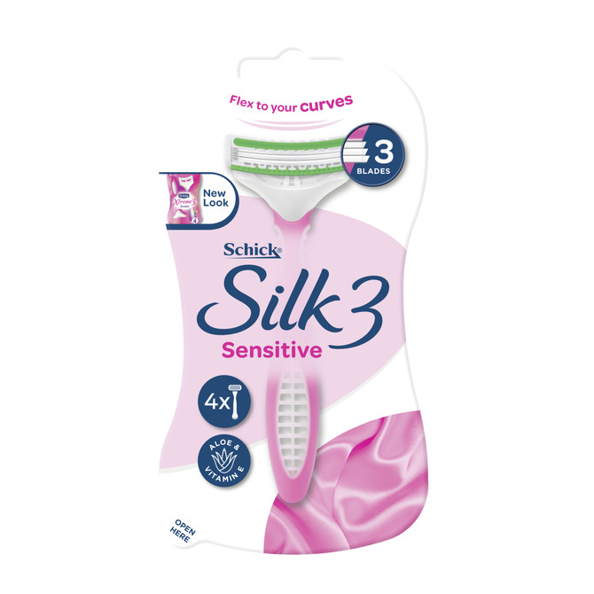 Schick Silk 3 Sensitive Disposable Razors 4pk