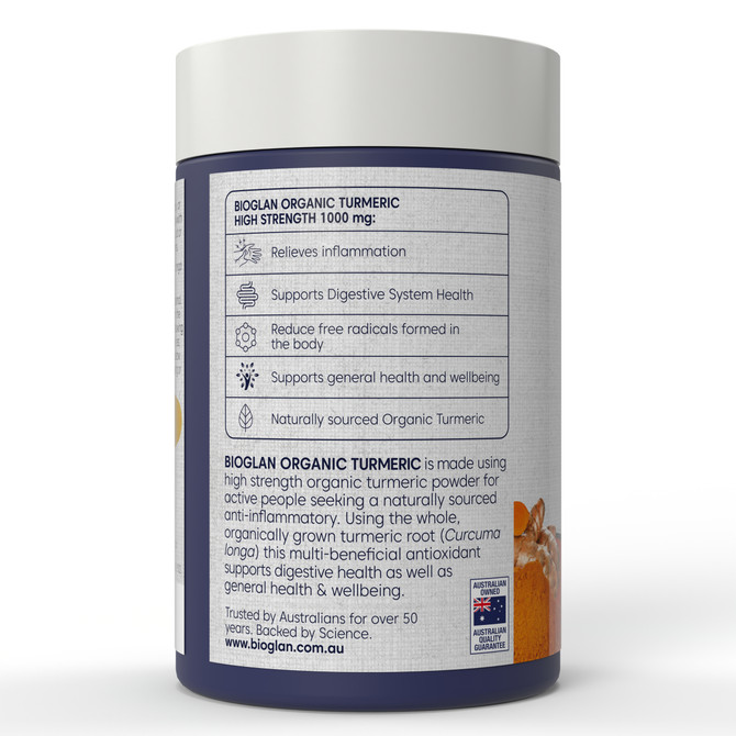 Bioglan Organic Turmeric High Strength 1000mg