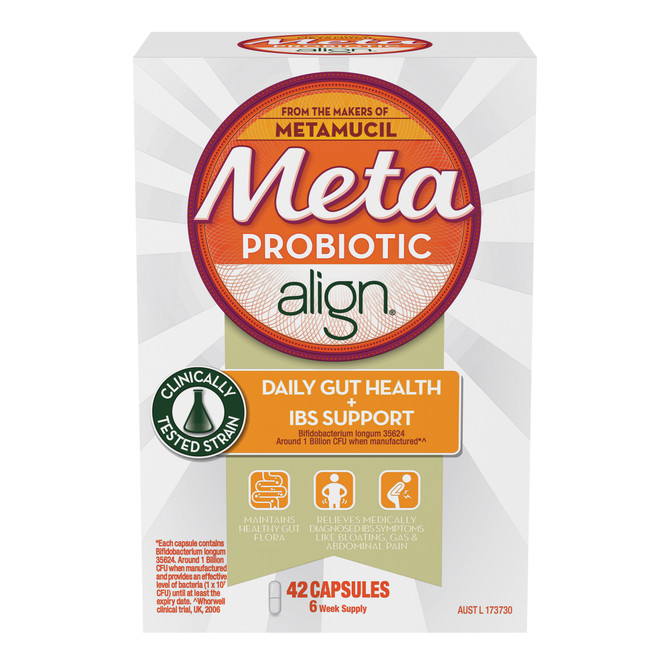 Metamucil Align Daily IBS Probiotic Capsules 42 Pack
