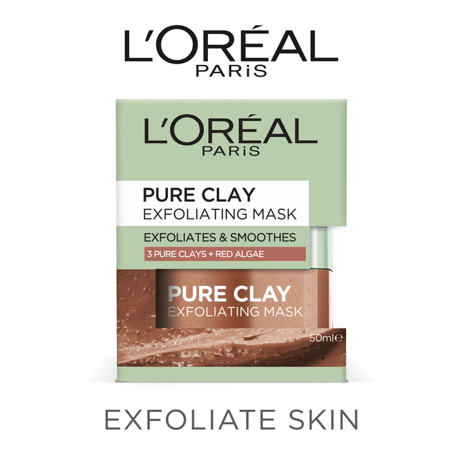 L'Oréal Paris Pure Clay Exfoliating Red Algae Mask, 50mL