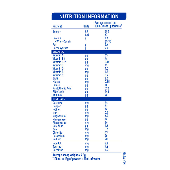 Nestle NAN COMFORT Newborn Formula Stage 1 Suitable From Birth 800g