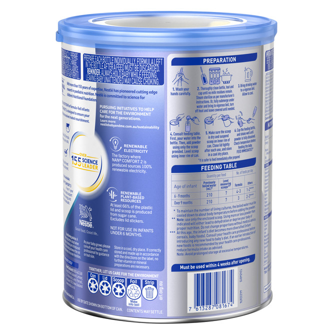 Nestle NAN COMFORT 2 Follow-on Baby Formula From 6-12 Months 800g