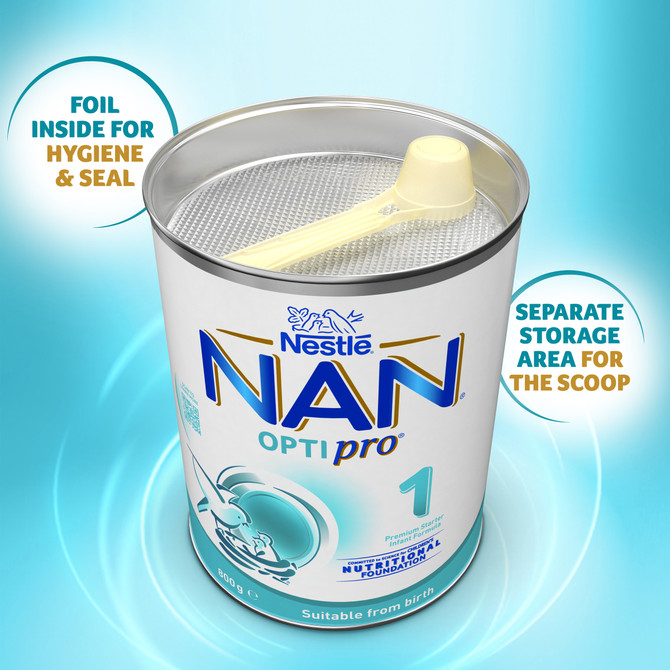 Nestle NAN OPTIPRO 1 Infant Formula for Newborns Suitable From Birth 800g