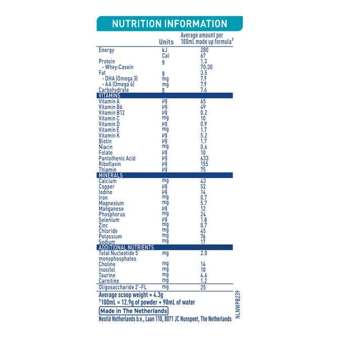 Nestle NAN OPTIPRO 1 Infant Formula for Newborns Suitable From Birth 800g