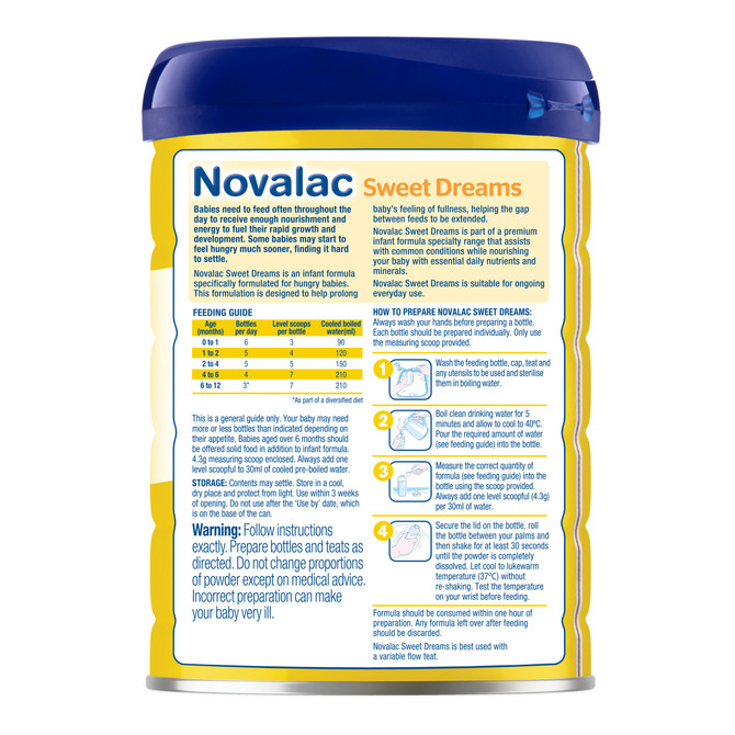 Novalac Sweet Dreams Premium Infant Formula Powder 800g