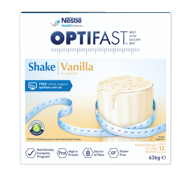 OPTIFAST VLCD Shake Vanilla Flavour 12 Pack 636g