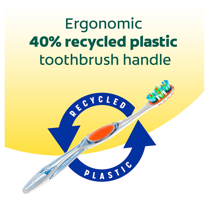 Colgate 360° Advanced Whole Mouth Health Manual Toothbrush, 1 Pack, Soft Bristles with 4 Zone Bacteria Removing Action