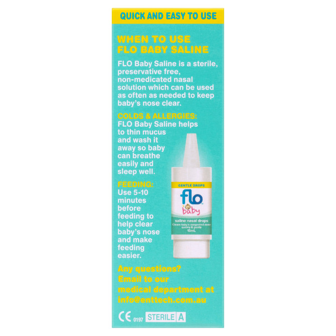 FLO Baby Saline Nasal Drops 15mL