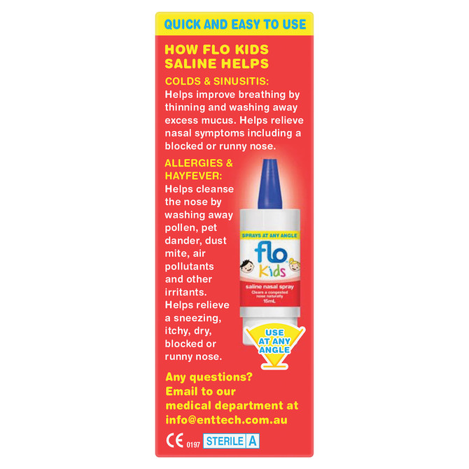 FLO Kids Saline Nasal Spray 15mL