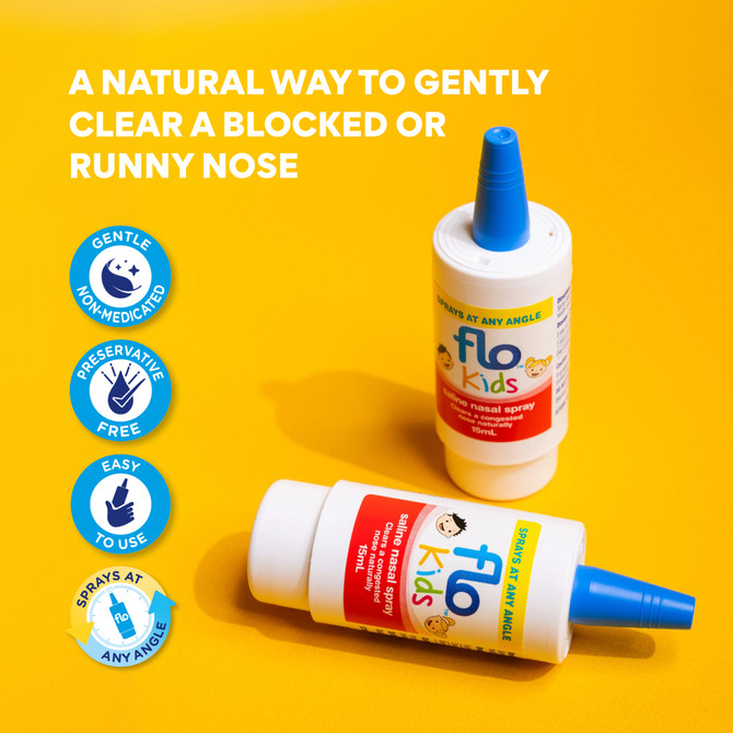 FLO Kids Saline Nasal Spray 15mL