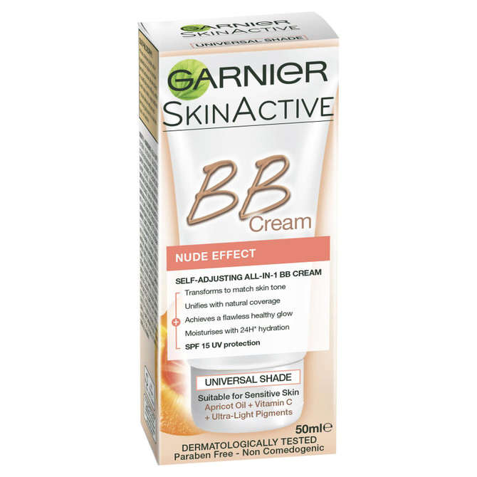 Garnier Skin Naturals Nude Effect BB Cream Universal Shade SPF 15 50ml