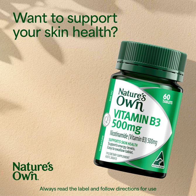 Nature’s Own Vitamin B3 500mg 60 Tablets