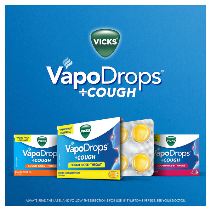 Vicks VapoDrops Cough Orange 36 Lozenges