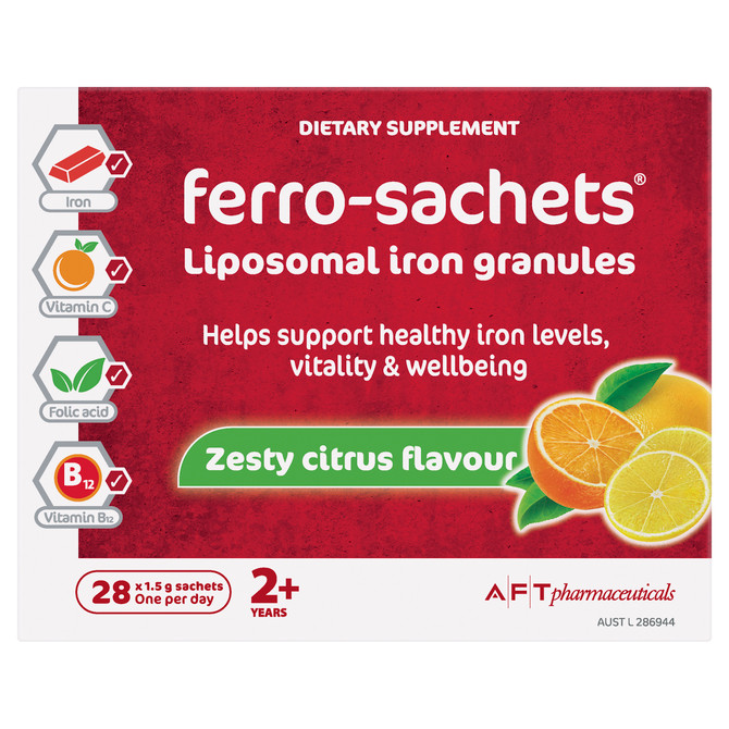 Ferro-Sachets® Zesty Citrus Flavour 28 Pack x 1.5g