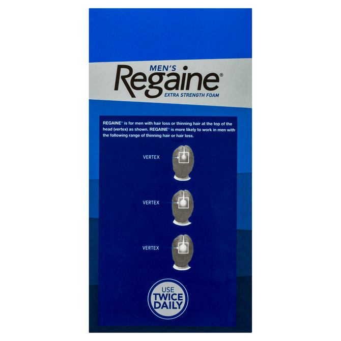 Men’s Regaine Extra Strength Foam 5% Minoxidil Hair Regrowth Treatment – Topical Hair Loss Treatment for Men (4 x 60g, 4 Month Supply)