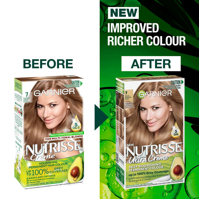 Garnier Nutrisse Permanent Hair Colour - 7N Natural Nude Dark Blonde