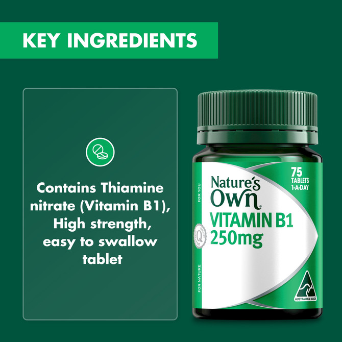 Nature's Own Vitamin B1  250mg 75 Tablets