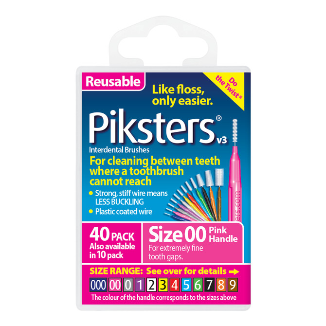 Piksters® Interdental Brushes Pink Size 00 40pk