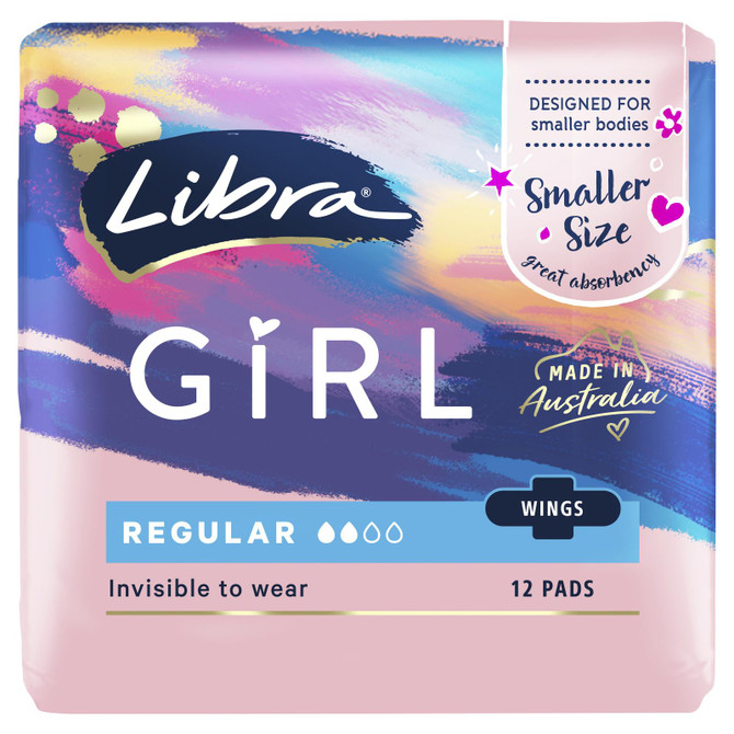 Libra Girl Regular Pads With Wings 12