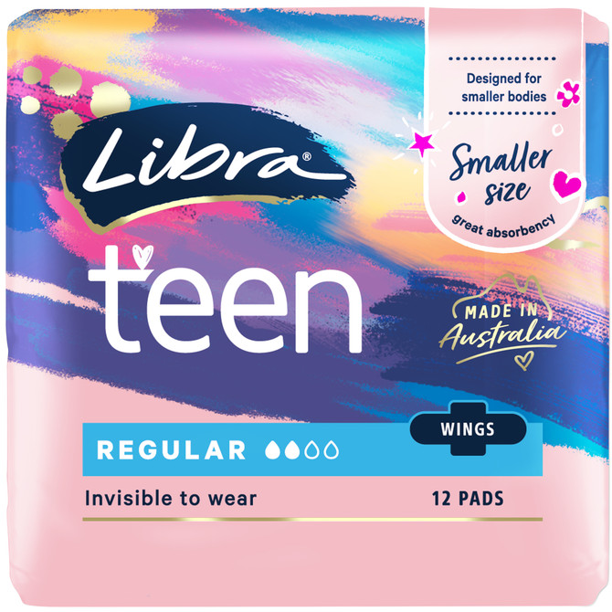 Libra Teen Pads Regular with Wings 12 pack