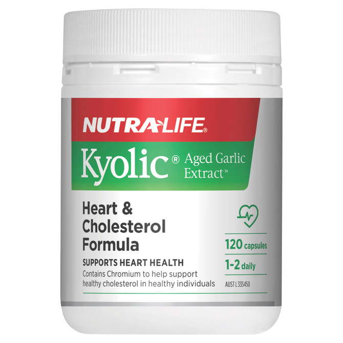 Nutra-Life Kyolic Aged Garlic Extract Heart & Cholesterol Formula 120c
