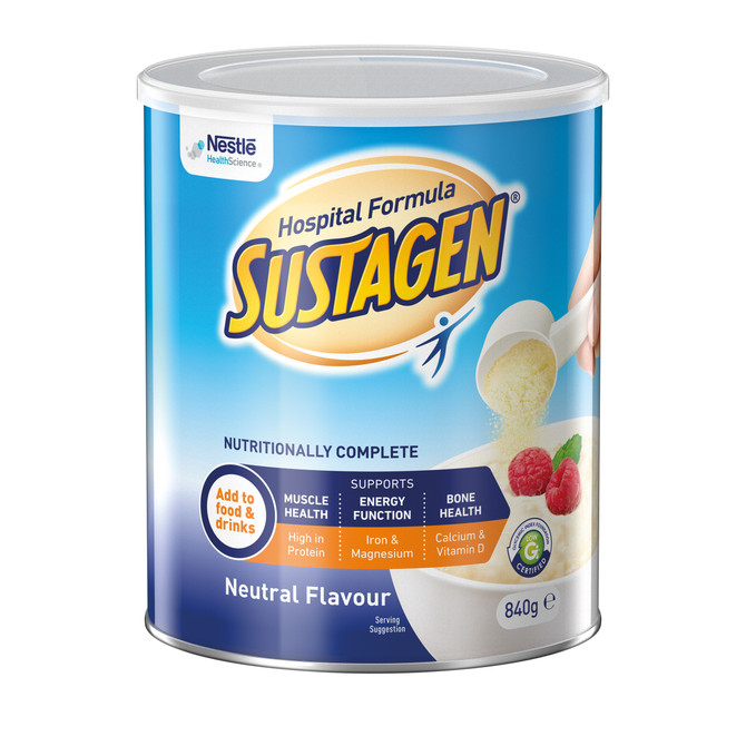 SUSTAGEN® Hospital Formula Neutral 840g Powder Nutritional Supplement