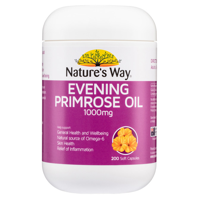 NATURE'S WAY EVENING PRIMROSE OIL 1000mg 200 Capsules