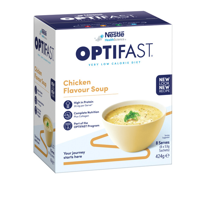 OPTIFAST VLCD Soup Chicken 8 Pack 424g