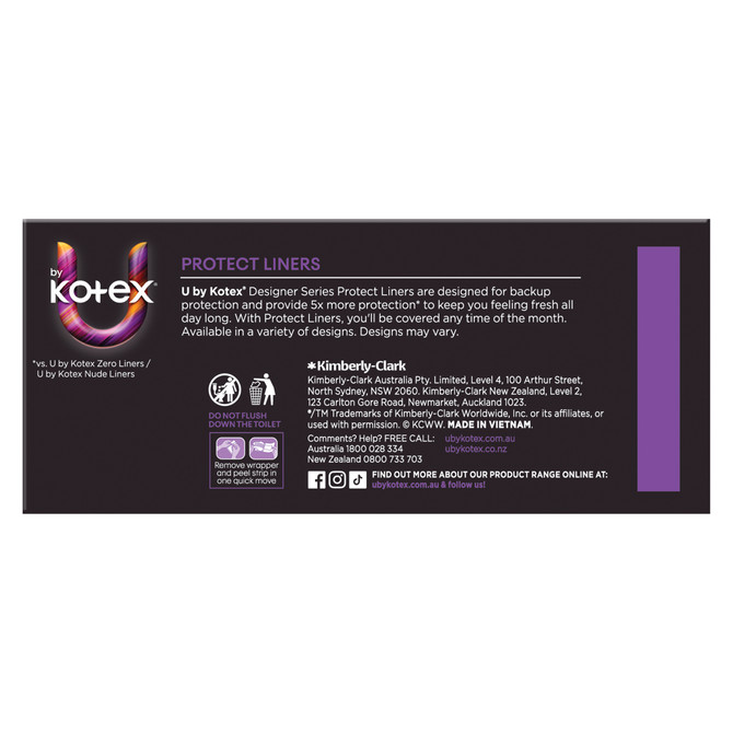 U by Kotex Designer Series Liners 30 Pack