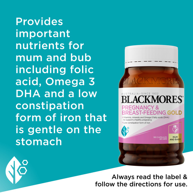 Blackmores Pregnancy and Breast-Feeding Gold 180 Capsules