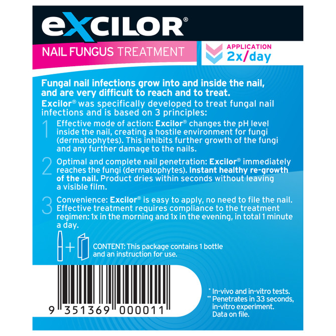 Excilor Treatment for Fungal Nail Infection Solution 3.3mL
