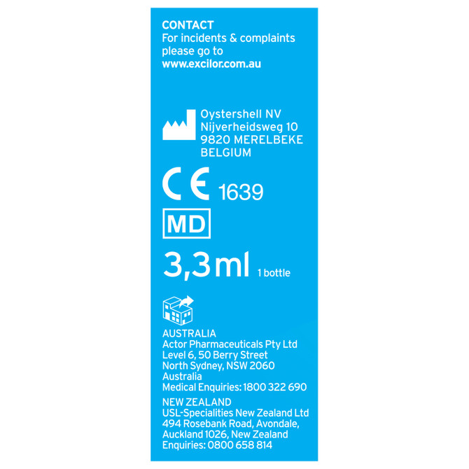 Excilor Treatment for Fungal Nail Infection Solution 3.3mL