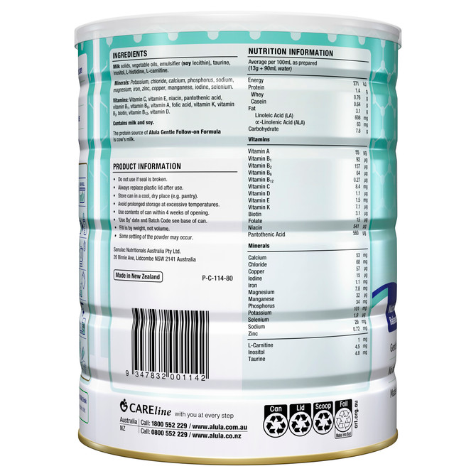 Alula Gentle Follow-on Stage 2 Formula 6-12 months 900g