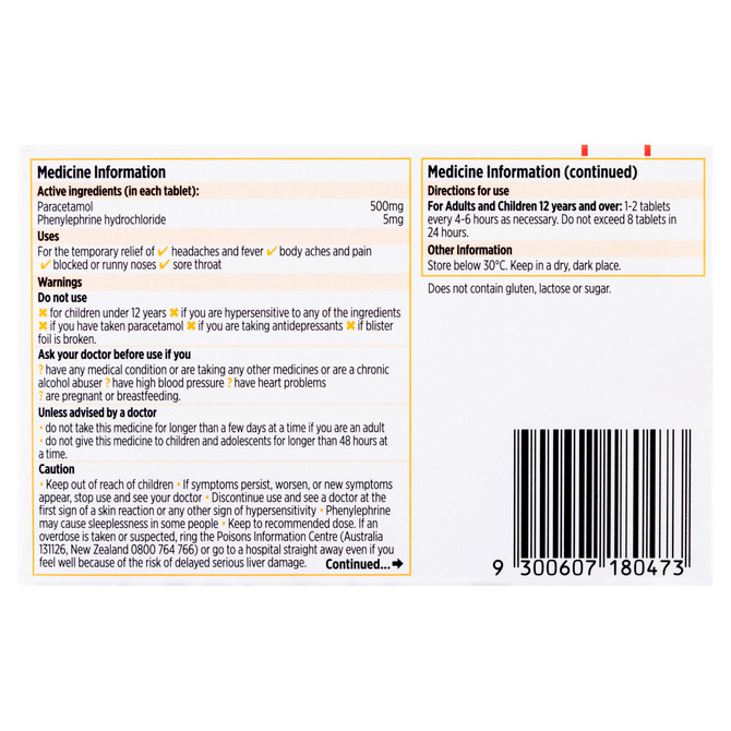 Codral Cold & Flu Tablets 48 Pack