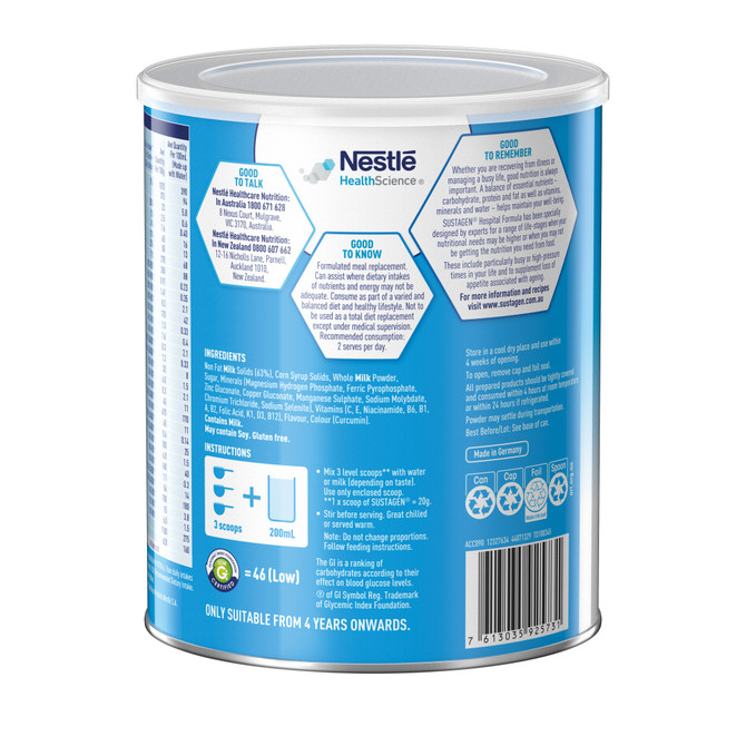  SUSTAGEN® Hospital Formula Banana 840g Powder Nutritional Supplement