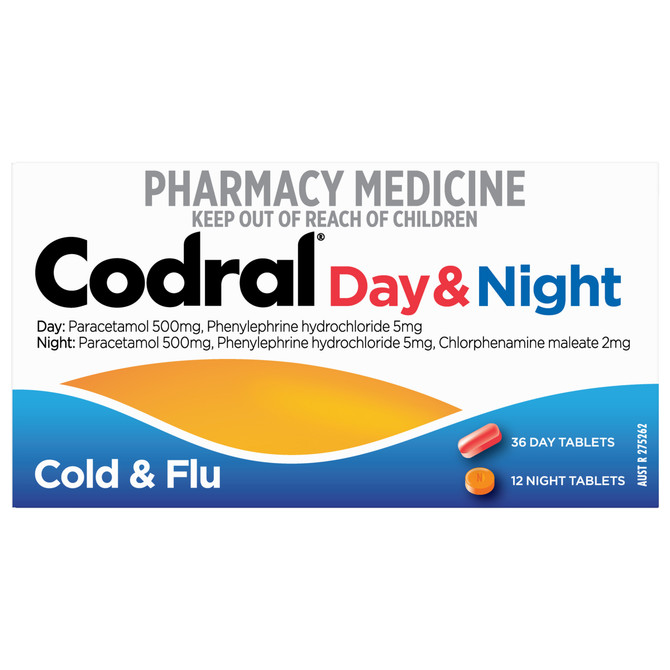 Codral Day & Night Cold & Flu Tablets 48 Pack