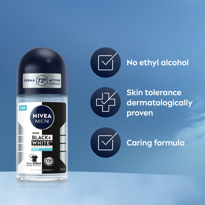 NIVEA MEN BLACK & WHITE INVISIBLE Fresh Roll-On 50ml