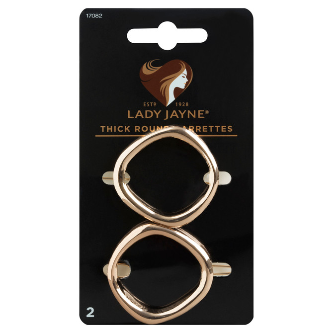 Lady Jayne Metallic Geometric Round Clips - Pk 2