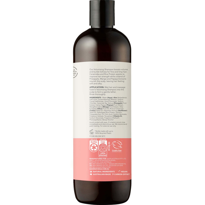 SUKIN VOLUMISING SHAMPOO 500ML