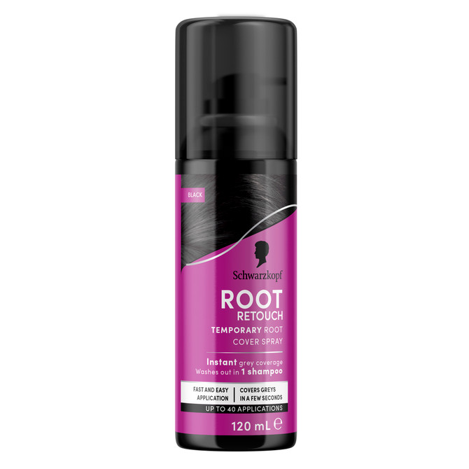 Schwarzkopf Root Retouch Temporary Root Cover Spray 120mL - Black