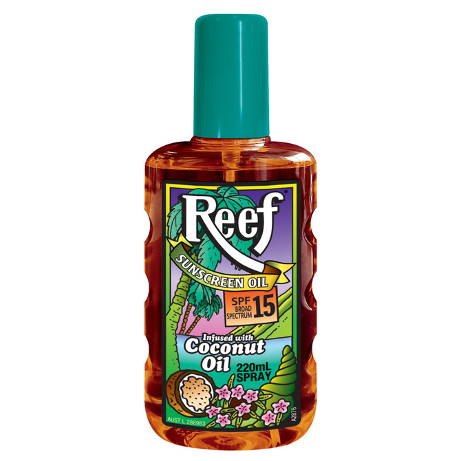 Reef Coconut Sunscreen Oil Spray SPF 15 220mL