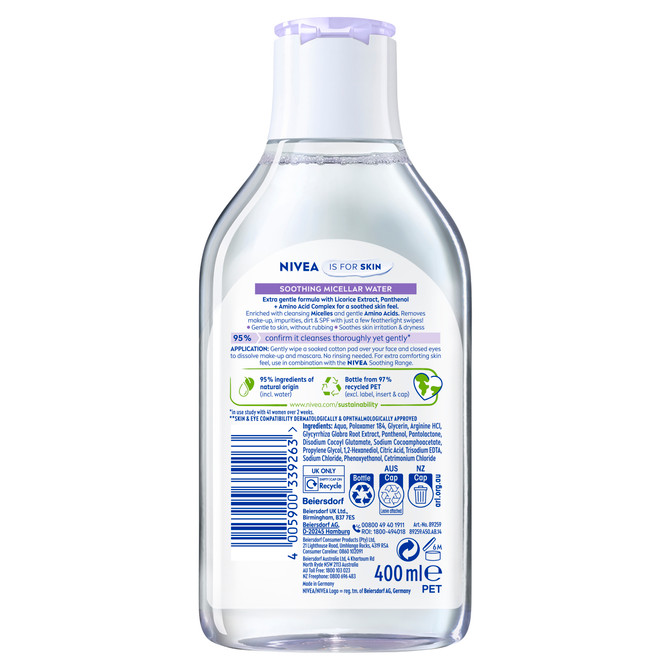 NIVEA Soothing Micellar Water 400ml