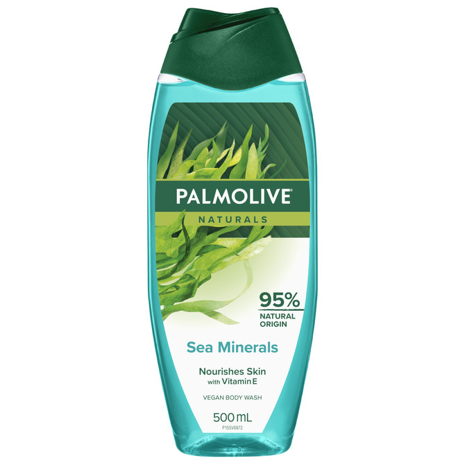 Palmolive Naturals Body Wash Sea Minerals, 500mL, Vitamin E to Nourish Skin