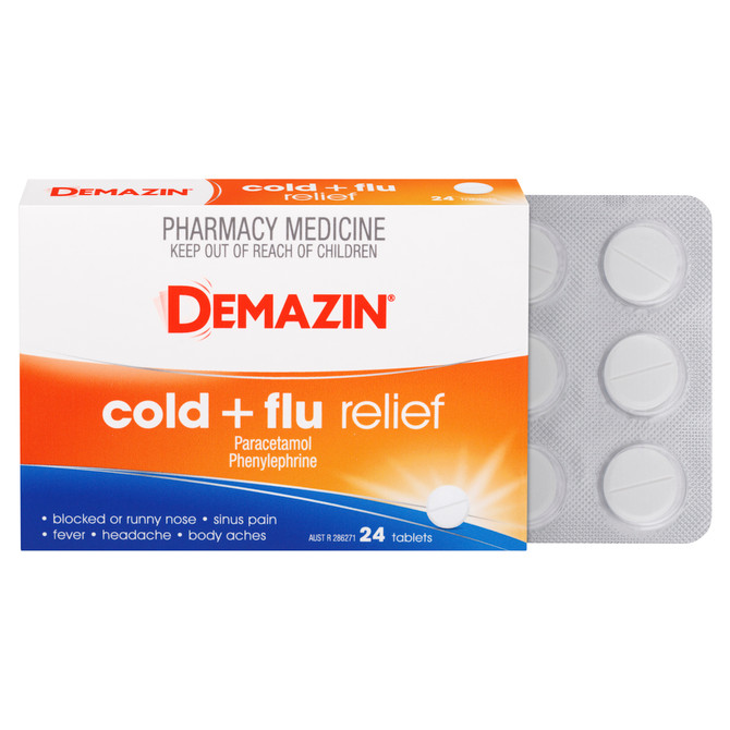 Demazin Cold & Flu Relief 24 Tablets